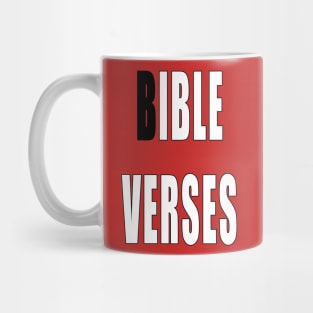 "BIBLE VERSES" text typography Mug